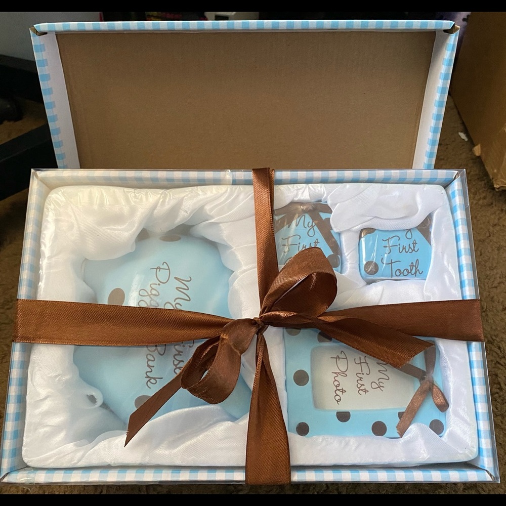 Classic Blue Baby’s “Firsts” Keepsakes Set (New)